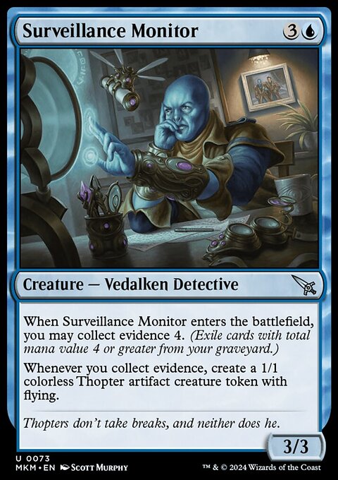 Surveillance Monitor, Murders at Karlov Manor #73, Magic: The Gathering card