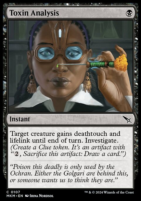 Toxin Analysis, Murders at Karlov Manor #107, Magic: The Gathering card