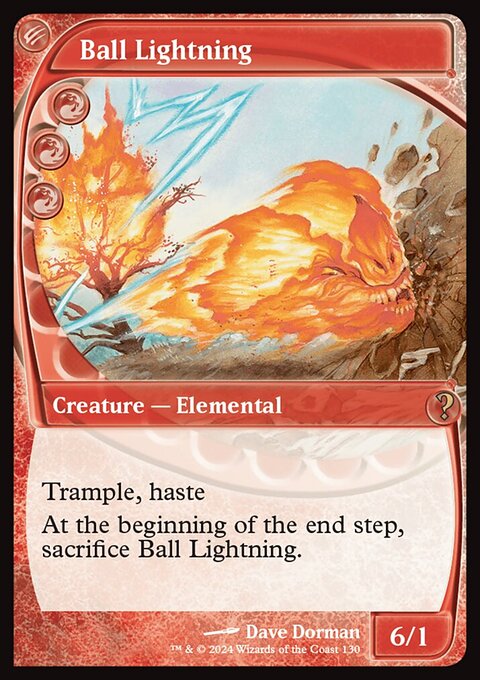 Ball Lightning, Mystery Booster 2 #130, Magic: The Gathering card