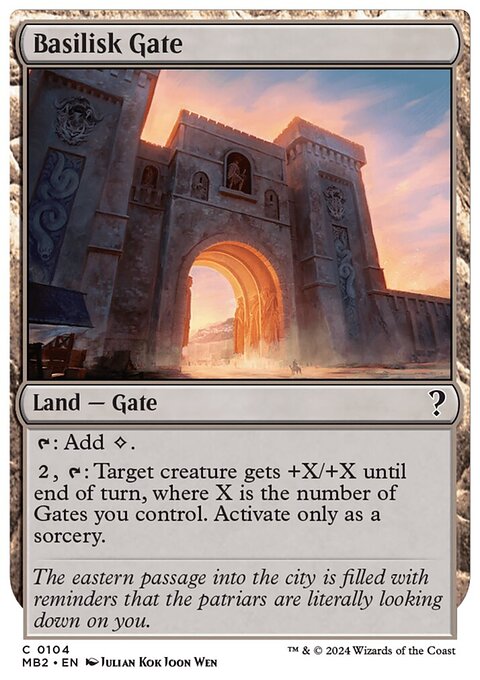 Basilisk Gate, Mystery Booster 2 #104, Magic: The Gathering card