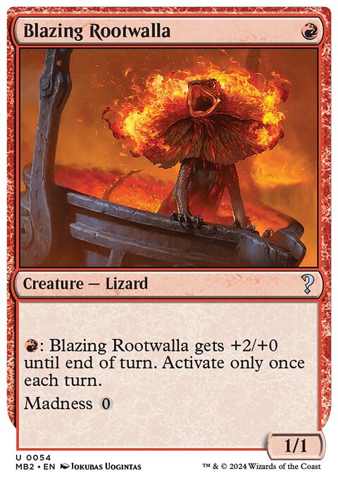 Blazing Rootwalla, Mystery Booster 2 #54, Magic: The Gathering card