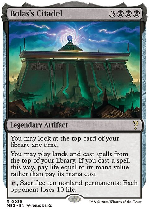 Bolas's Citadel, Mystery Booster 2 #39, Magic: The Gathering card