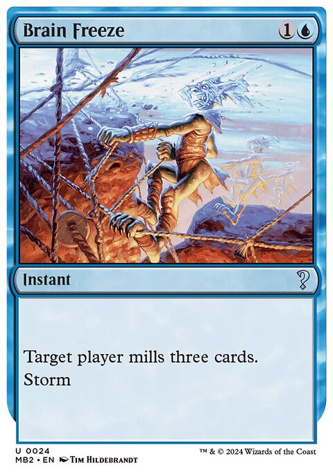 Brain Freeze, Mystery Booster 2 #24, Magic: The Gathering card