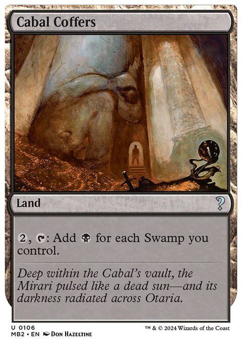 Cabal Coffers, Mystery Booster 2 #106, Magic: The Gathering card