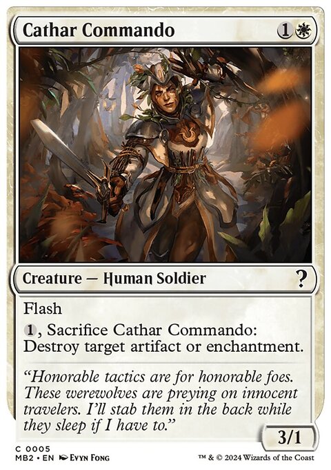 Cathar Commando, Mystery Booster 2 #5, Magic: The Gathering card