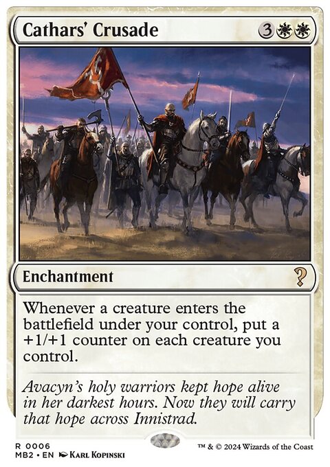 Cathars' Crusade, Mystery Booster 2 #6, Magic: The Gathering card