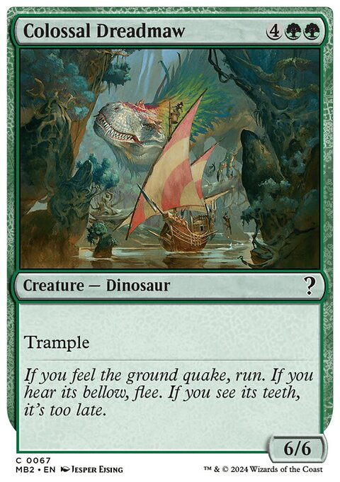 Colossal Dreadmaw, Mystery Booster 2 #67, Magic: The Gathering card