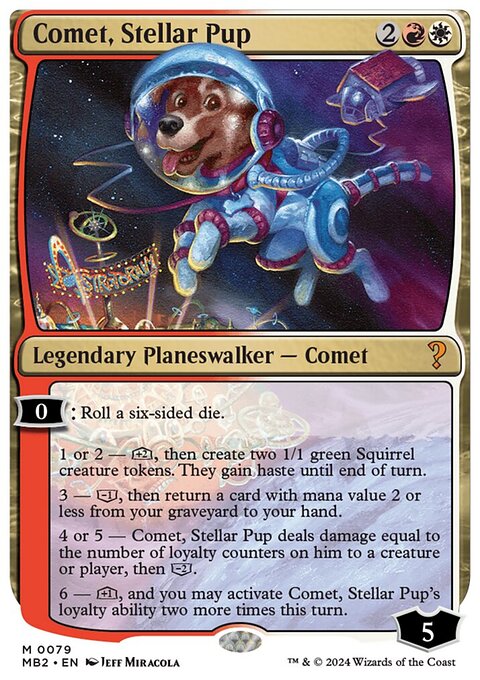 Comet, Stellar Pup, Mystery Booster 2 #79, Magic: The Gathering card