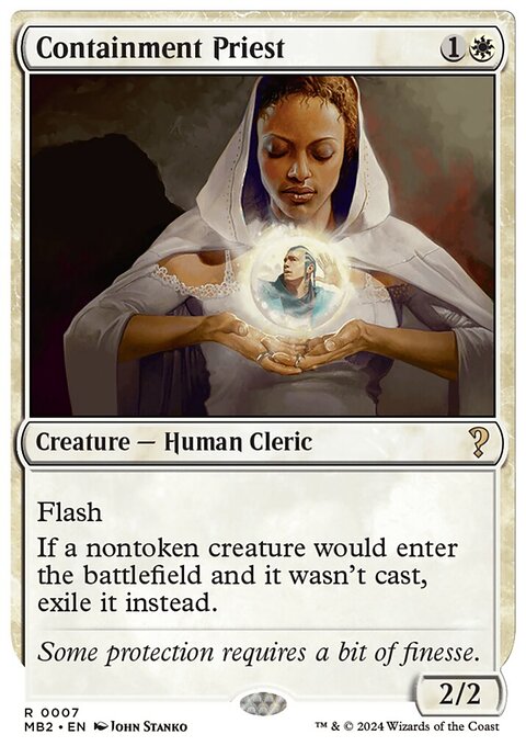 Containment Priest, Mystery Booster 2 #7, Magic: The Gathering card