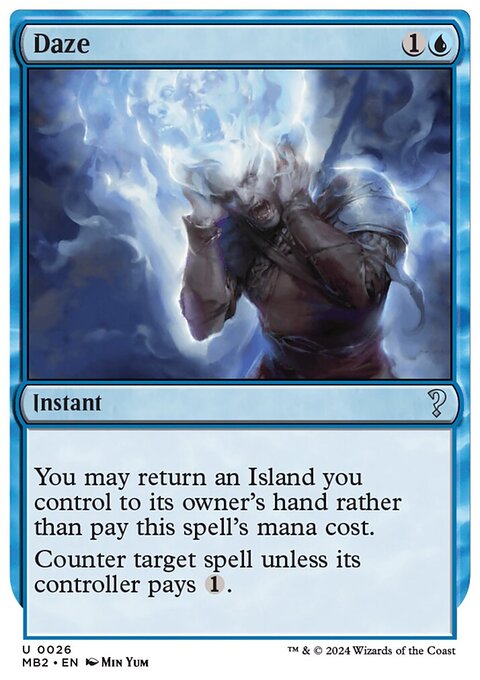 Daze, Mystery Booster 2 #26, Magic: The Gathering card