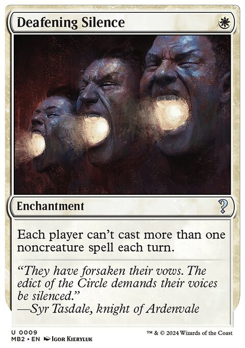 Deafening Silence, Mystery Booster 2 #9, Magic: The Gathering card