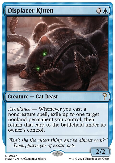 Displacer Kitten, Mystery Booster 2 #27, Magic: The Gathering card