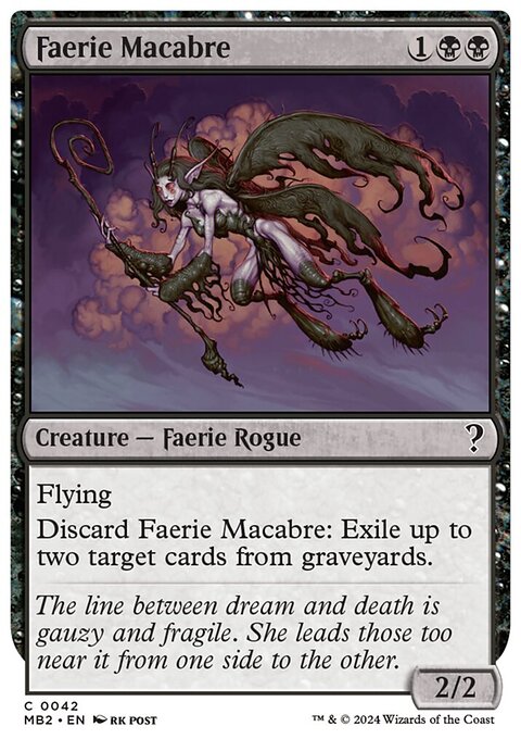 Faerie Macabre, Mystery Booster 2 #42, Magic: The Gathering card