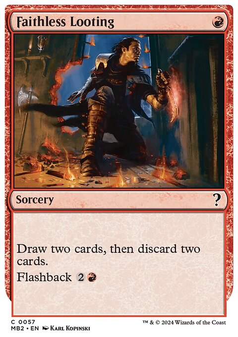 Faithless Looting, Mystery Booster 2 #57, Magic: The Gathering card