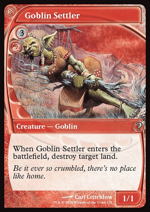 Goblin Settler, Mystery Booster 2 #131, Magic: The Gathering card
