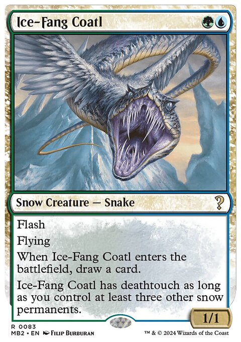 Ice-Fang Coatl, Mystery Booster 2 #83, Magic: The Gathering card