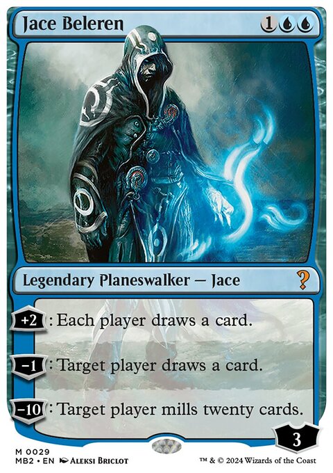 Jace Beleren, Mystery Booster 2 #29, Magic: The Gathering card