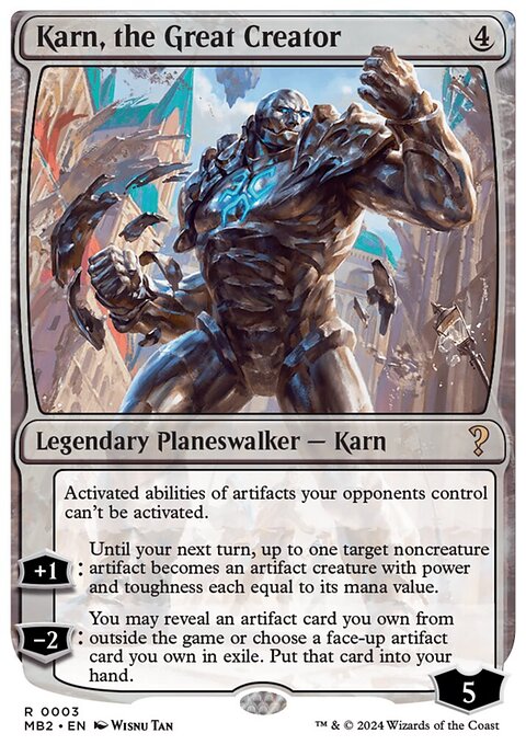 Karn, the Great Creator, Mystery Booster 2 #3, Magic: The Gathering card