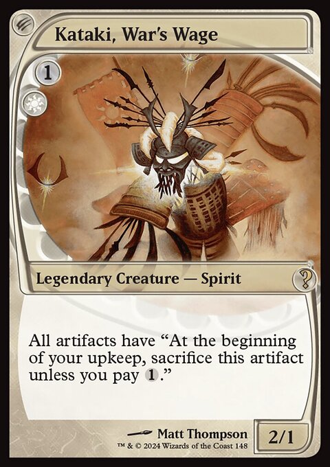Kataki, War's Wage, Mystery Booster 2 #148, Magic: The Gathering card