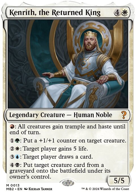 Kenrith, the Returned King, Mystery Booster 2 #13, Magic: The Gathering card