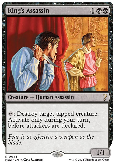 King's Assassin, Mystery Booster 2 #43, Magic: The Gathering card