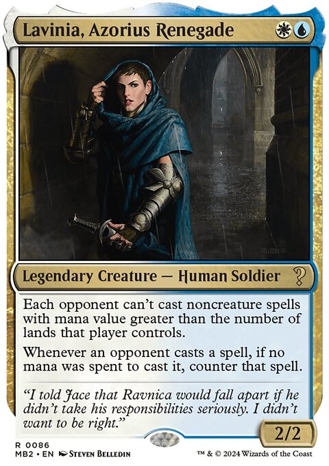Lavinia, Azorius Renegade, Mystery Booster 2 #86, Magic: The Gathering card