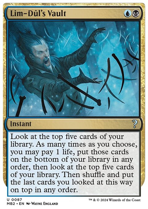 Lim-Dûl's Vault, Mystery Booster 2 #87, Magic: The Gathering card