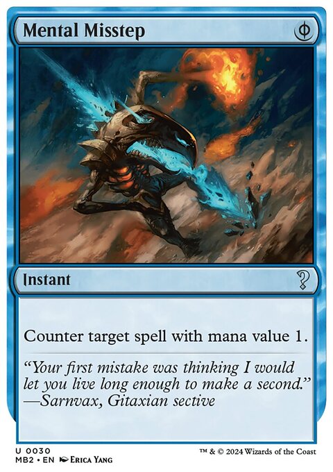 Mental Misstep, Mystery Booster 2 #30, Magic: The Gathering card