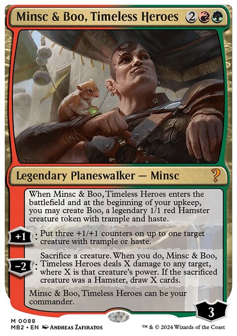Minsc & Boo, Timeless Heroes, Mystery Booster 2 #88, Magic: The Gathering card
