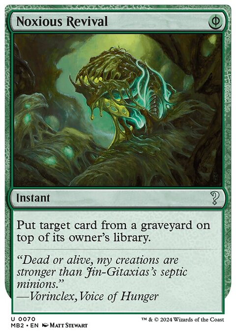 Noxious Revival, Mystery Booster 2 #70, Magic: The Gathering card