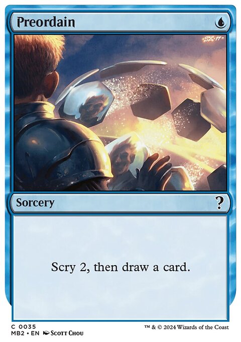 Preordain, Mystery Booster 2 #35, Magic: The Gathering card