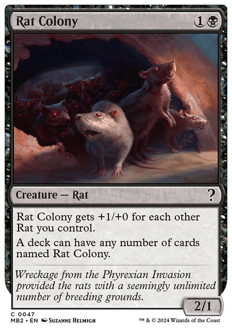 Rat Colony, Mystery Booster 2 #47, Magic: The Gathering card