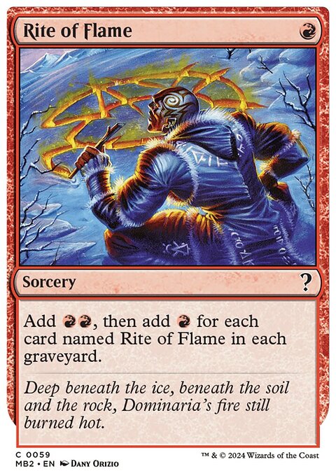 Rite of Flame, Mystery Booster 2 #59, Magic: The Gathering card