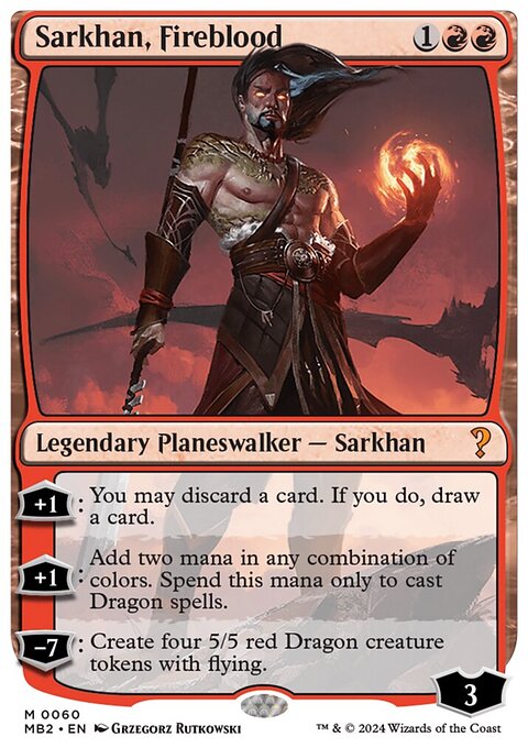 Sarkhan, Fireblood, Mystery Booster 2 #60, Magic: The Gathering card