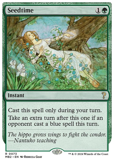 Seedtime, Mystery Booster 2 #73, Magic: The Gathering card
