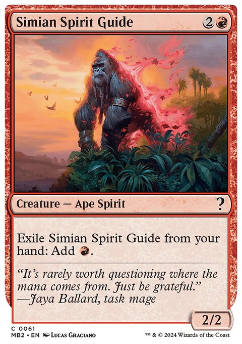 Simian Spirit Guide, Mystery Booster 2 #61, Magic: The Gathering card