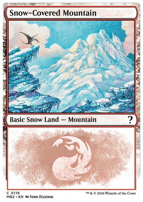 Snow-Covered Mountain, Mystery Booster 2 #119, Magic: The Gathering card
