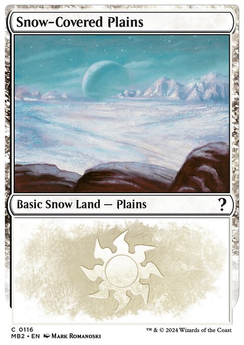 Snow-Covered Plains, Mystery Booster 2 #116, Magic: The Gathering card