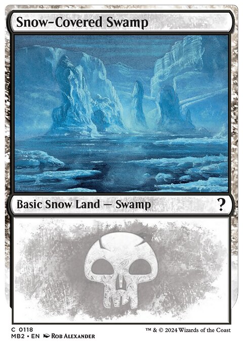 Snow-Covered Swamp, Mystery Booster 2 #118, Magic: The Gathering card