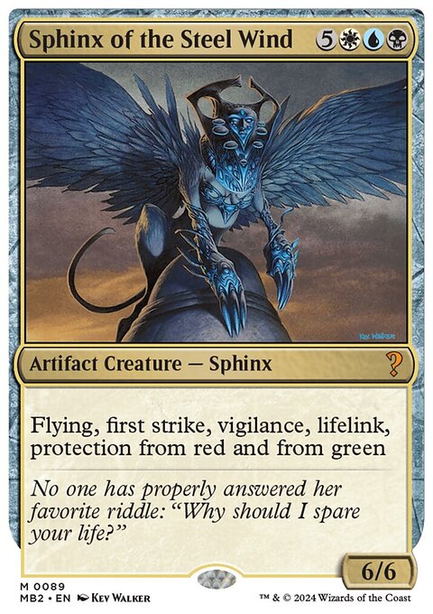 Sphinx of the Steel Wind, Mystery Booster 2 #89, Magic: The Gathering card