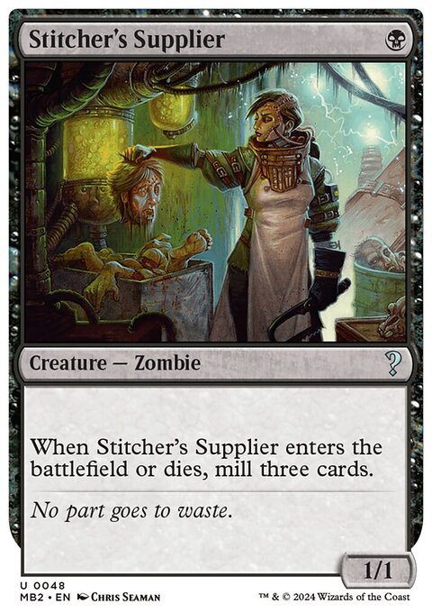 Stitcher's Supplier, Mystery Booster 2 #48, Magic: The Gathering card