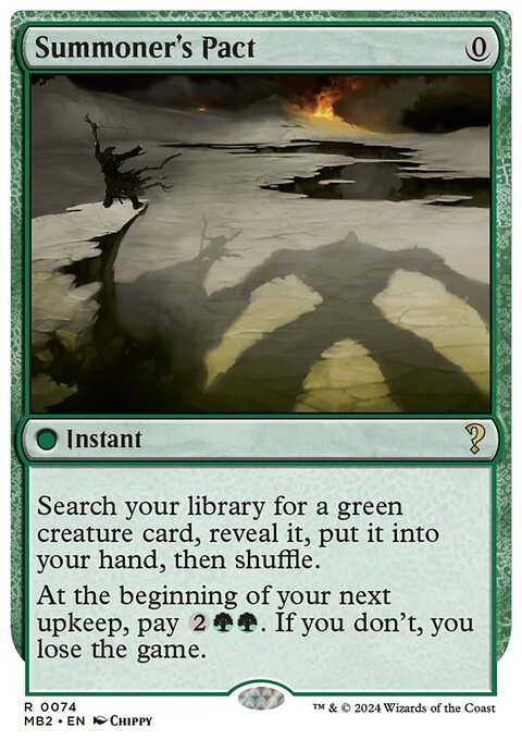 Summoner's Pact, Mystery Booster 2 #74, Magic: The Gathering card