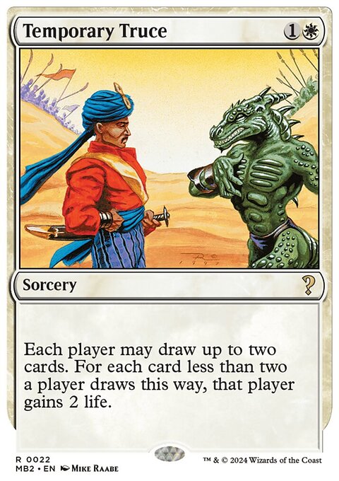 Temporary Truce, Mystery Booster 2 #22, Magic: The Gathering card