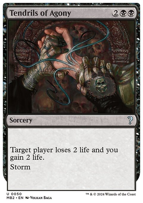 Tendrils of Agony, Mystery Booster 2 #50, Magic: The Gathering card