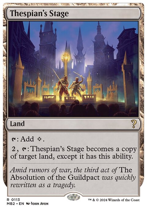 Thespian's Stage, Mystery Booster 2 #113, Magic: The Gathering card