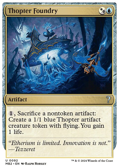 Thopter Foundry, Mystery Booster 2 #92, Magic: The Gathering card