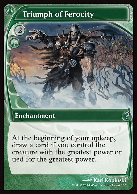 Triumph of Ferocity, Mystery Booster 2 #135, Magic: The Gathering card