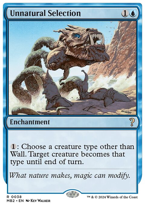 Unnatural Selection, Mystery Booster 2 #38, Magic: The Gathering card