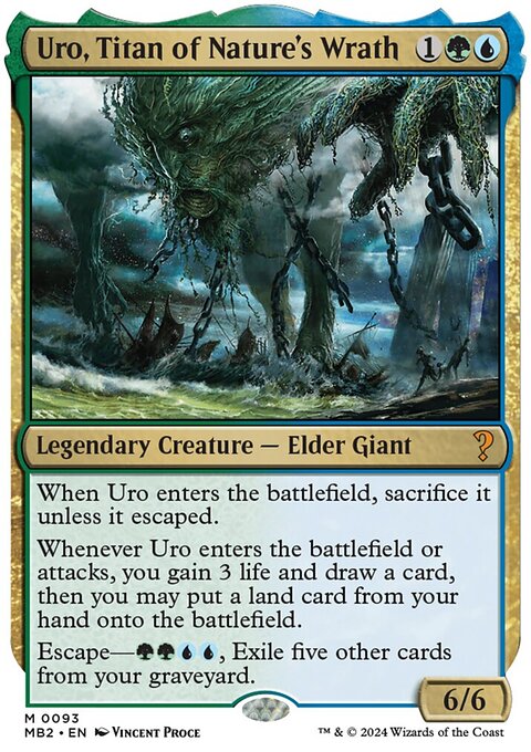 Uro, Titan of Nature's Wrath, Mystery Booster 2 #93, Magic: The Gathering card