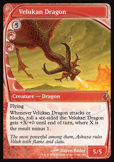 Velukan Dragon, Mystery Booster 2 #145, Magic: The Gathering card